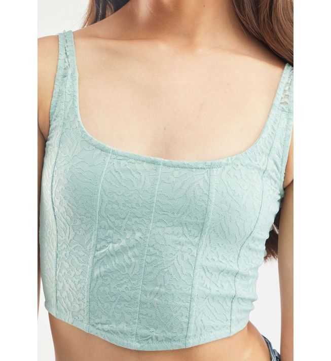 Blusa eucalipto, manga sisa y abrochadura en espalda para adolescentes