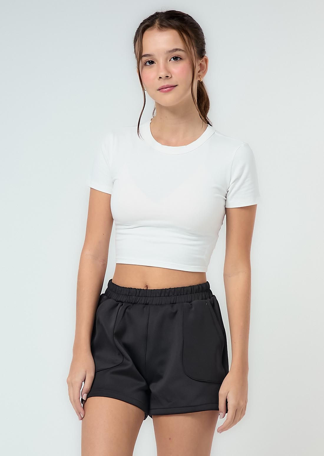Camiseta marfil fondo entero para adolescentes